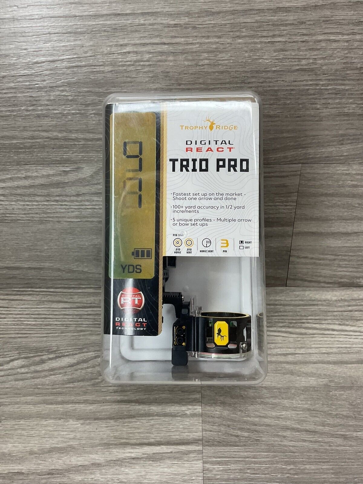 Trophy Ridge Digital React Trio Pro Bow Sight - Right Handed